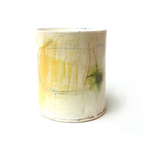 Thrown Vessel with Yellow