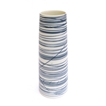 Cylinder Vase Blue Lines