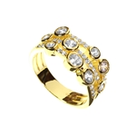 Ring Boodled CZ Gold Vermeil