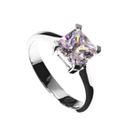 Square CZ Solitaire Ring