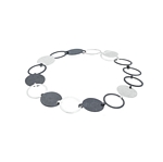 Circles Silver & Oxide Bracelet