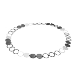 Circles Silver & Oxide Necklace