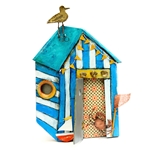 Beach Hut With Blue Roof