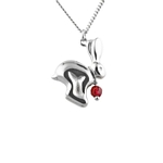 Hare Pendant with Garnet