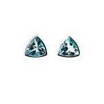 E/R Stud Trillion Cut +Topaz