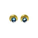 E/R Sm Gold Dot with Round B.Topaz