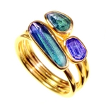 Ring -Tanzanite, Blue Topaz and Tourmaline