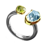 Ring - Aquamarine, Peridot 5ct, Diamond