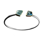 7.5ct Aquamarine & Blue Topaz Bracelet