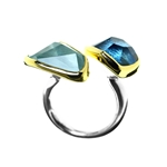 Ring,  23.0ct Aquamarine, B.Topaz