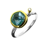 Ring, 4.0ct Aquamarine, 0.02ct Diamond