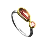 Ring 1.5ct Pink Tourmaline, Garnet