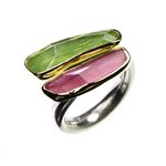 Ring - Peridot and Red Tourmaline