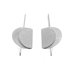 Small Drop Folded Oval Earrings