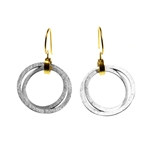 Double Circle Drop Earrings