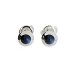 Blue Moonstone Stud Earrings
