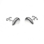 Coffee Bean Satin Finish Stud Earrings