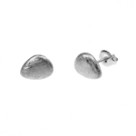 Flat Bean Stud Earrings