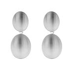 Double Concave Oval Drop Earring