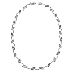 Wavy Rugby Balls Necklace
