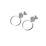 Single Drop Hoop Earrings