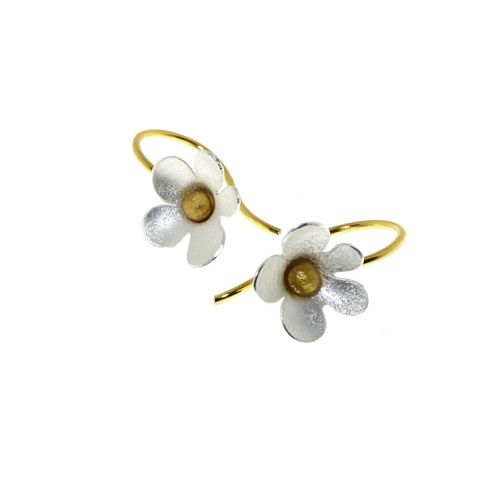 Studs 5 Petal, Gold Ball