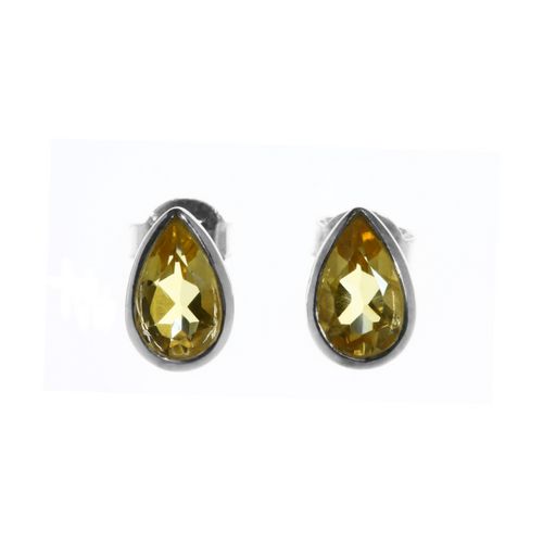 Studs Citrine Pear