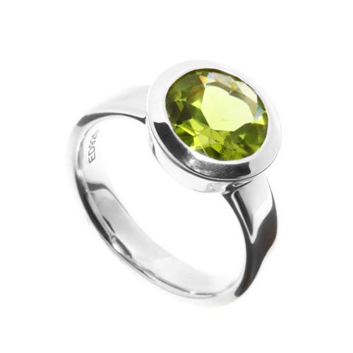Ring Peridot Round 9x9