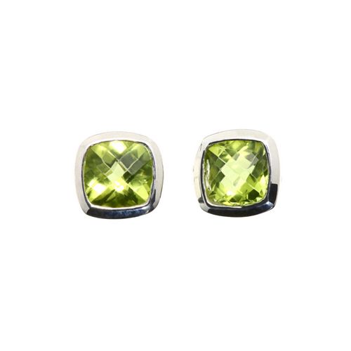 Studs Peridot Square Cushion