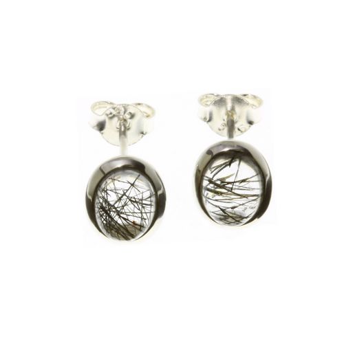 Studs Rut.Quartz Oval