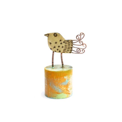 Finch with Curly Tail