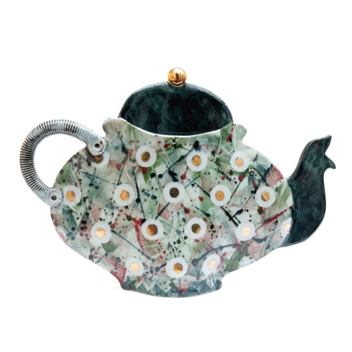 Spotty Teapot Green