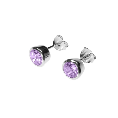 E/R Stud Circle +Amethyst