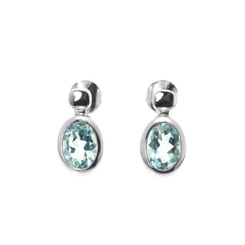 Stud E/R Oval B Topaz