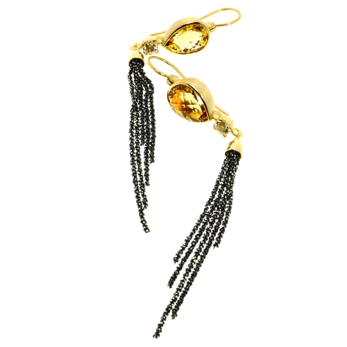 Drop E/R Citrine Rock Crystal