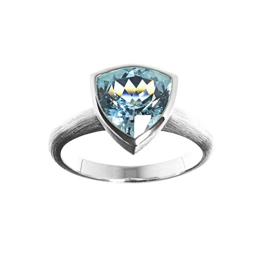 Ring Trillion Cut Blue Topaz