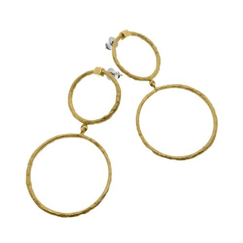 Drop E/R Textured Double Open Circles