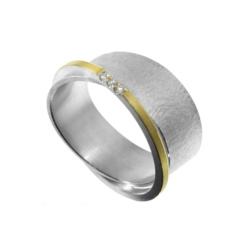 Ring Diamond Thick+Thin Bands