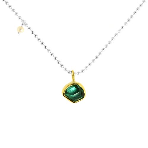Necklace, G.Tourmaline,Pearl