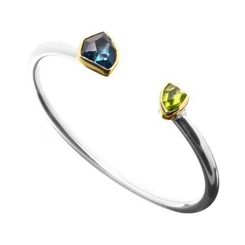 Bracelet Blue Topaz+Peridot
