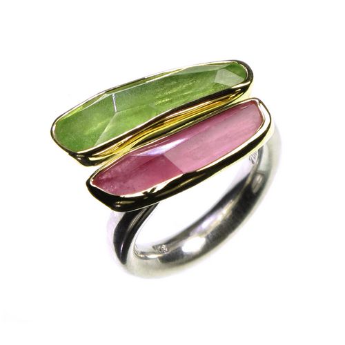 Ring - Peridot and Red Tourmaline