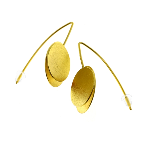 Double Oval Drop Earrings