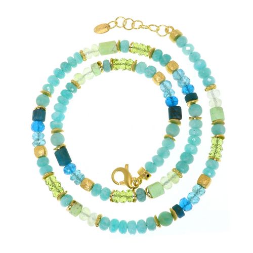 N/L Amazonite,Apatite,Prenite,Peridot