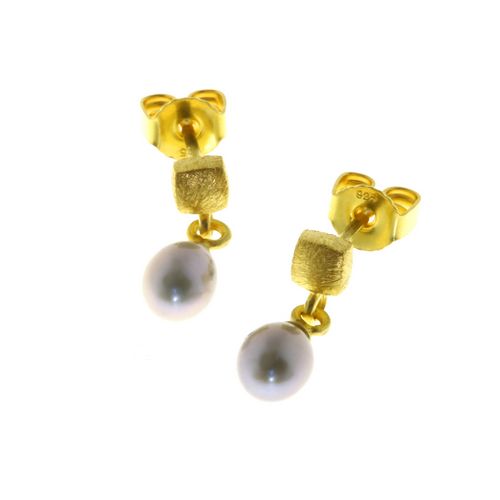 E/R 4mm Cube 6mmGrey Pearls