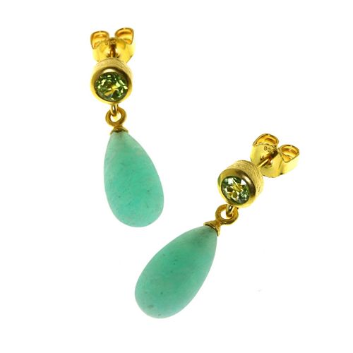 E/R 4mm Peridot,Amozonite