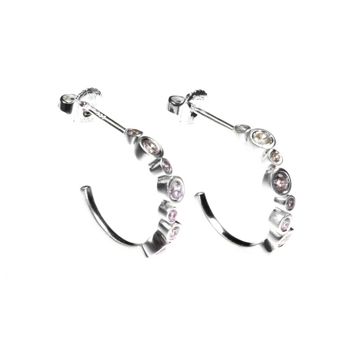 Earrings Half Hoop with CZ