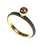 Ring - 18ct, Iron and Tourmaline