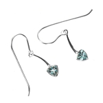 Trillion Cut Topaz Drop Earrings