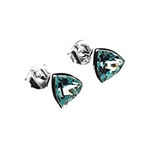 Earrings Stud Trillion Cut B.Topaz