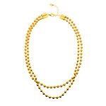 Necklace Two Strand Spheres Satin+Polished